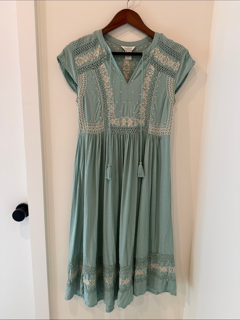Sundance Embroidered Midi Dress